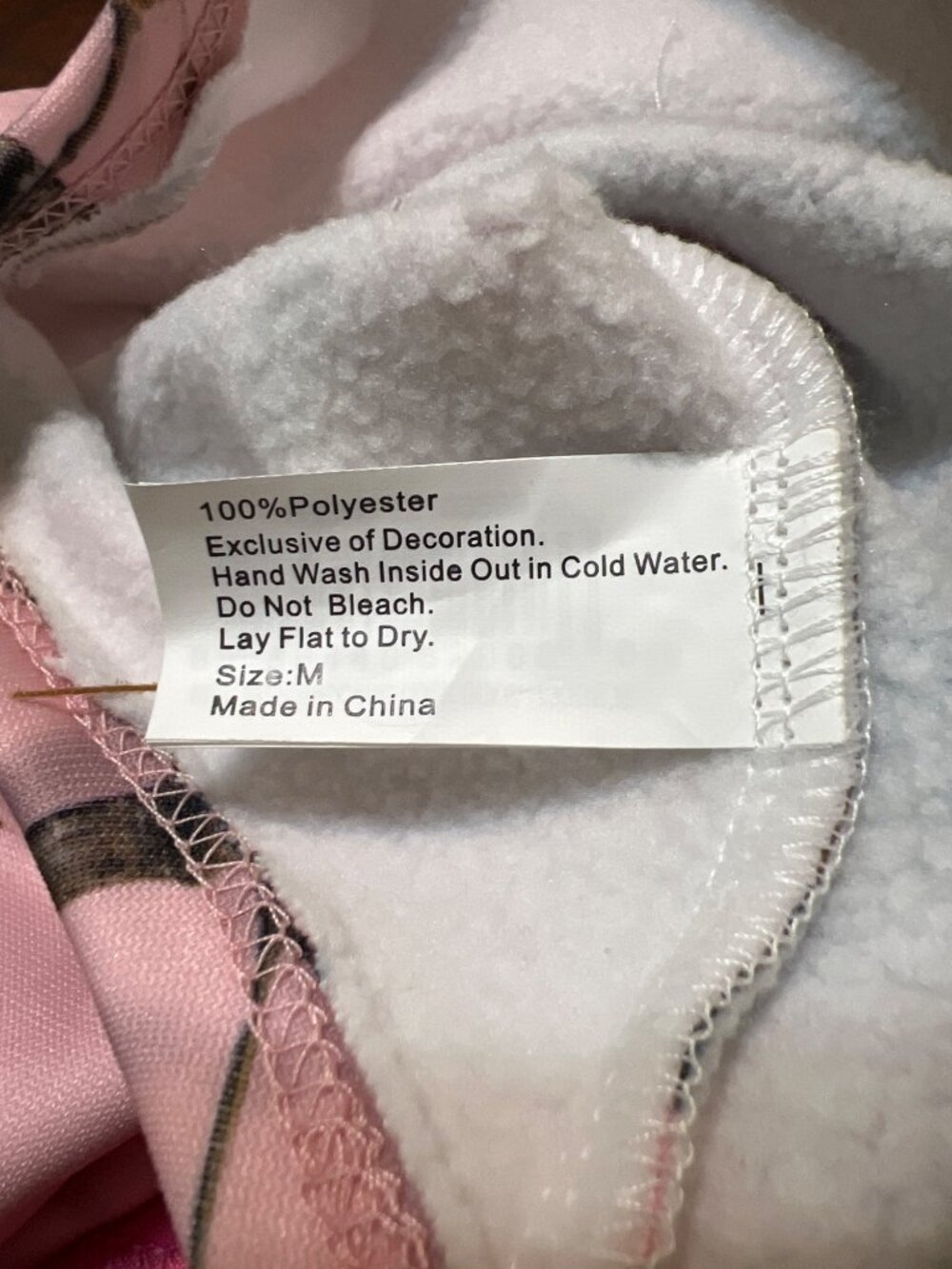 Pink Mossy Oak Dog Hoodie I Make Camo Look Good Fleece Size M - Picture 4 of 4